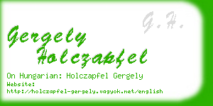 gergely holczapfel business card